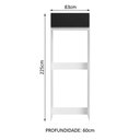 Ver imagem 4 de Porta Geladeira Madesa Glamy 1 Porta Basculante Branco Preto