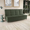 Ver imagem 1 de Sofá Cama Vision 185cm Suede Mescla Verde Kappesberg