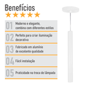 Ver imagem 4 de Pendente Tubo Palito 45cm - Branco