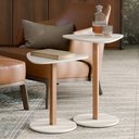 Ver imagem 2 de Mezanino Paris Lateral Sala com Pés em Madeira Maciça Off White/nature