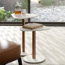 Ver imagem 3 de Mezanino Paris Lateral Sala com Pés em Madeira Maciça Off White/nature