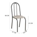 Ver imagem 2 de Kit 4 Cadeiras de Cozinha Califórnia Estampado Rattan Bege Pés de Ferro Preto