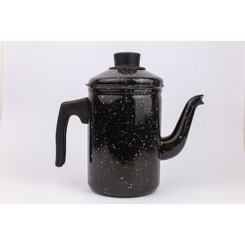 Bule Esmaltado Baquelite Preto 1,3 Litros