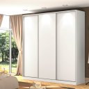 Ver imagem 1 de Guarda Roupa Closet 220cm 3 Portas 100% Mdf Branco
