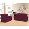 Kit Capa para Sofá 2 e 3 Lugares Vinho New City Casa Doro Sultan - 1