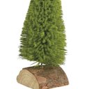Ver imagem 4 de Mini Pinheiro de Mesa com Base em Tronco de Madeira Rústico 30cm Modelo Premium Realista