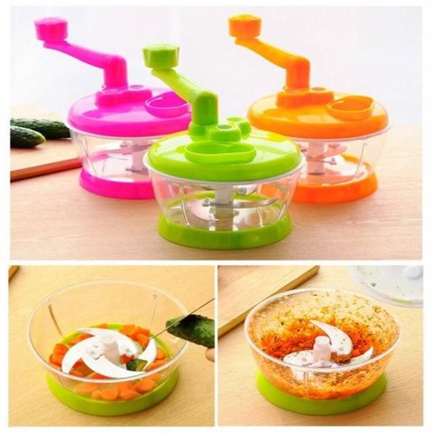 Triturador Manual com Manivela Processador Legumes Verduras Saladas Cortador Alimentos Separador de 