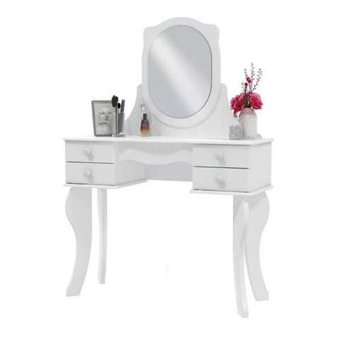 Penteadeira com Espelho Modulado Princesa Branco
