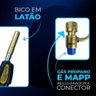 Maçarico Portátil Jh1st + Gás Map para Solda Refrigeração Maçarico + Gás Map - 9