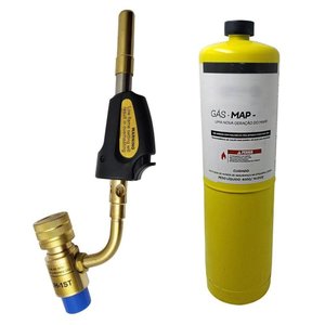 Maçarico Portátil Jh1st + Gás Map para Solda Refrigeração Maçarico + Gás Map