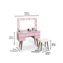 Ver imagem 4 de Penteadeira Camarim Retro com Baqueta Strass Rosa