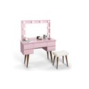 Ver imagem 2 de Penteadeira Camarim Retro com Baqueta Strass Rosa