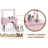 Penteadeira Camarim Retro com Baqueta Strass Rosa - 3