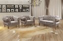 Ver imagem 1 de Conjunto Duquesa 2+1+1 Lugares - Veludo Capuccino 250