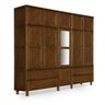 Guarda-Roupa de Casal Madeira Maciça Duplex com Espelho Chicago Atraente Imbuia - 1