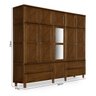 Guarda-Roupa de Casal Madeira Maciça Duplex com Espelho Chicago Atraente Imbuia - 4
