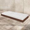 Cama auxiliar solteiro de madeira maciça com colchão Atraente imbuia - 2