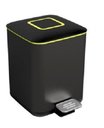 Ver mais imagens de Lixeira Pedal Retangular c/porta sachet - 12L Preta / Verde - Preto