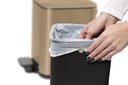 Ver imagem 6 de Lixeira Pedal Retangular c/porta sachet - 12L Preta / Verde - Preto