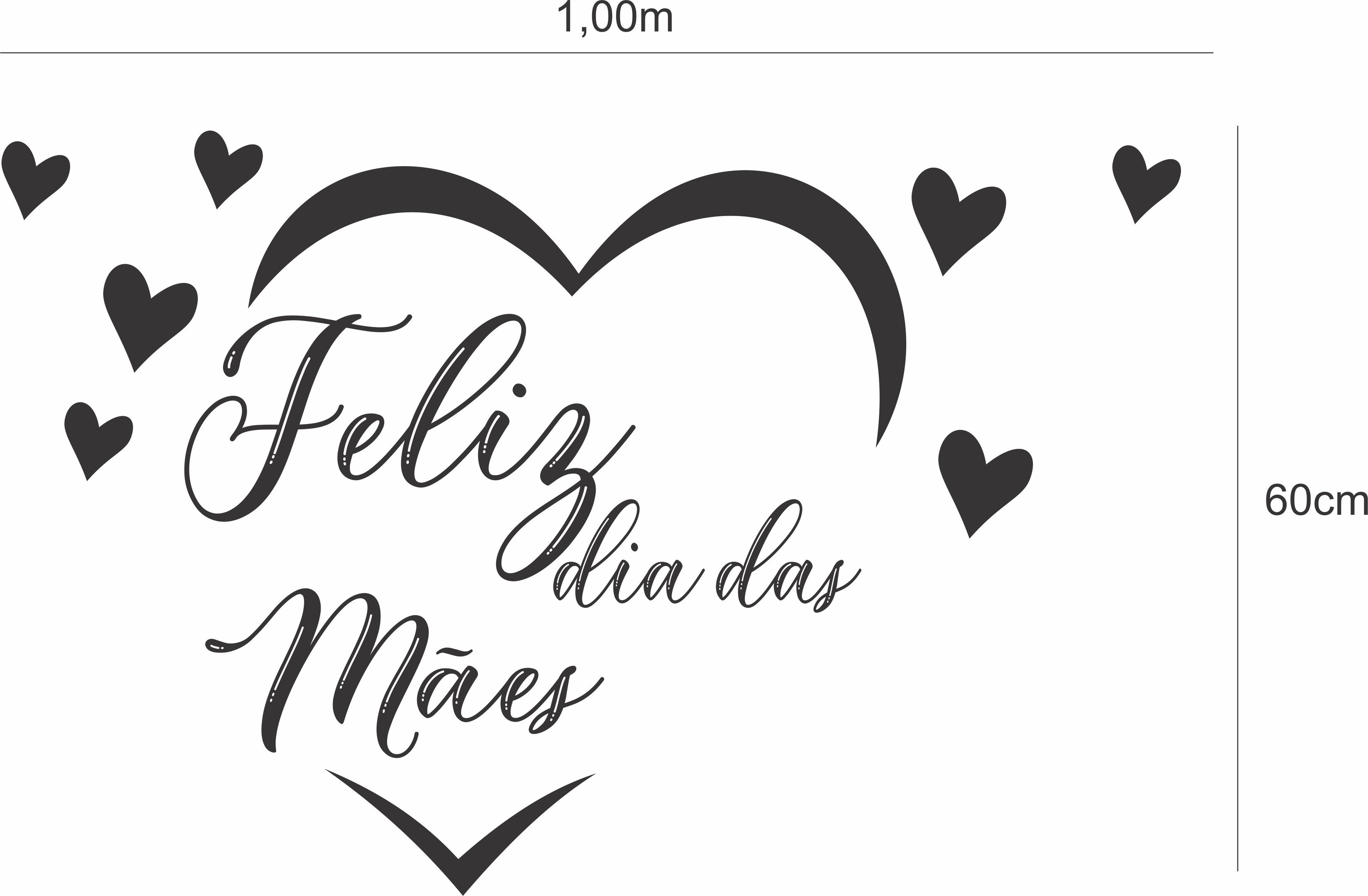 Adesivo Feliz Dia Das Mães Decoração de Lojas e Vitrine