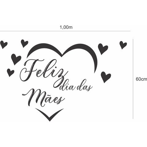 Adesivo Feliz Dia Das Mães Decoração de Lojas e Vitrine