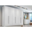 Ver imagem 1 de Guarda Roupa Casal 6 Portas e 8 Gavetas Robust-livorno Branco