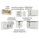 Ver imagem 5 de Armário de Cozinha Completa de Canto 100% MDF 389cm Frentes Branco Brilho Acordes Madesa 02