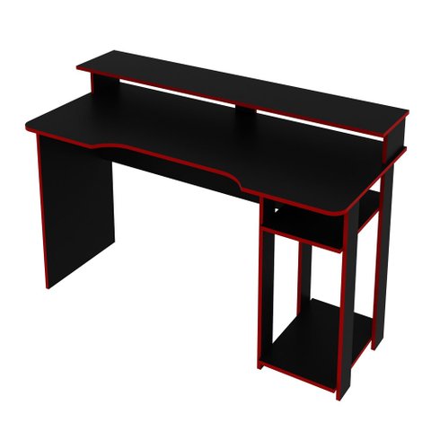 Mesa Para Computador Notebook Gamer ME4153 Preto/Vermelho - Tecno Mobili
