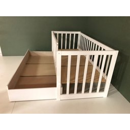 Cama Montessoriana Cercado Solteiro C/ Auxiliar - 2