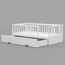 Ver imagem 2 de Cama Montessoriana Cercado Solteiro C/ Auxiliar