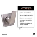 Ver imagem 2 de Acabamento de Misturador Monocomando Quadrado para Banheiro Oiapoque - Pingoo.casa - Prata Escovado