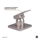 Ver imagem 4 de Acabamento de Misturador Monocomando Quadrado para Banheiro Oiapoque - Pingoo.casa - Prata Escovado