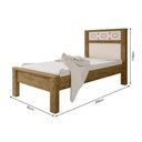 Ver imagem 3 de Cama Solteiro em Mdf Las Vegas - Amêndoa/off White