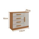 Ver imagem 2 de Cômoda Firenze 4 Gavetas 1 Porta C/sapateira D Doro Móveis
