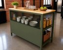 Ver imagem 2 de Bancada Ilha para Cozinha Design Industrial 1,10m x 60cm