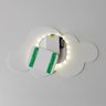 Kit 3 Luminárias Nuvem Branco com Luz de LED Quarto Bebê - Quente - 5
