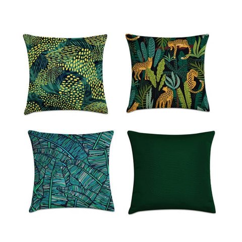 kit 4 capas de almofadas geométricas moderna