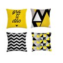 Ver imagem 1 de kit 4 capas almofadas escandinavo preto cinza e branco