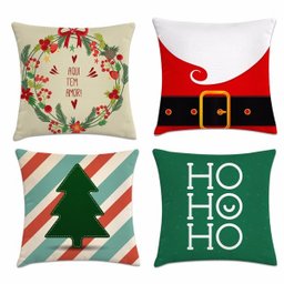kit 4 capas almofadas de natal - 1