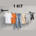 Ver imagem 2 de Varal Dobrável de Parede Aço Reforçado e Cabo Encapado Super Resistente Ideal para Apartamento