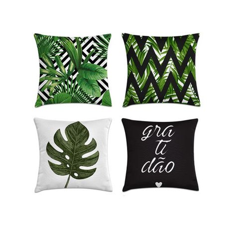 kit 4 capas de almofadas kombi peace love