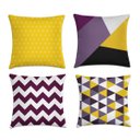 Ver imagem 1 de kit 4 capas almofadas hexagonos floral