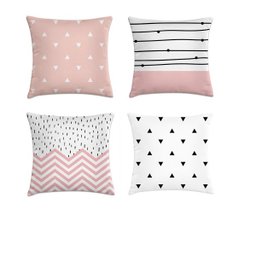 kit 4 capas de almofadas floral gratidão - 1