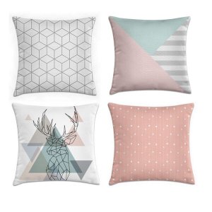 Kit 4 Capas Cinza Amarelo e Preto