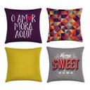 Ver imagem 1 de Kit 4 Capas Almofadas Cinzas