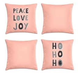 kit 4 capas almofadas natal rosa 40x40 - 1