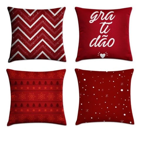 Kit 4 Capa de almofada decorativa, ideal para decoração do s