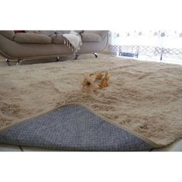 Tapetes de Sala 2,00x2,40 Bege Liso Peludo Luxo Felpudo 40Mm - 2