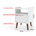 Ver imagem 2 de Mesa de Cabeceira 1 Gaveta Gabriela Branca