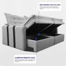 Sofá Baú sem Caixa Retrátil 1,80m Softgel Petit Boucle Cinza Claro Cama Inbox - 4